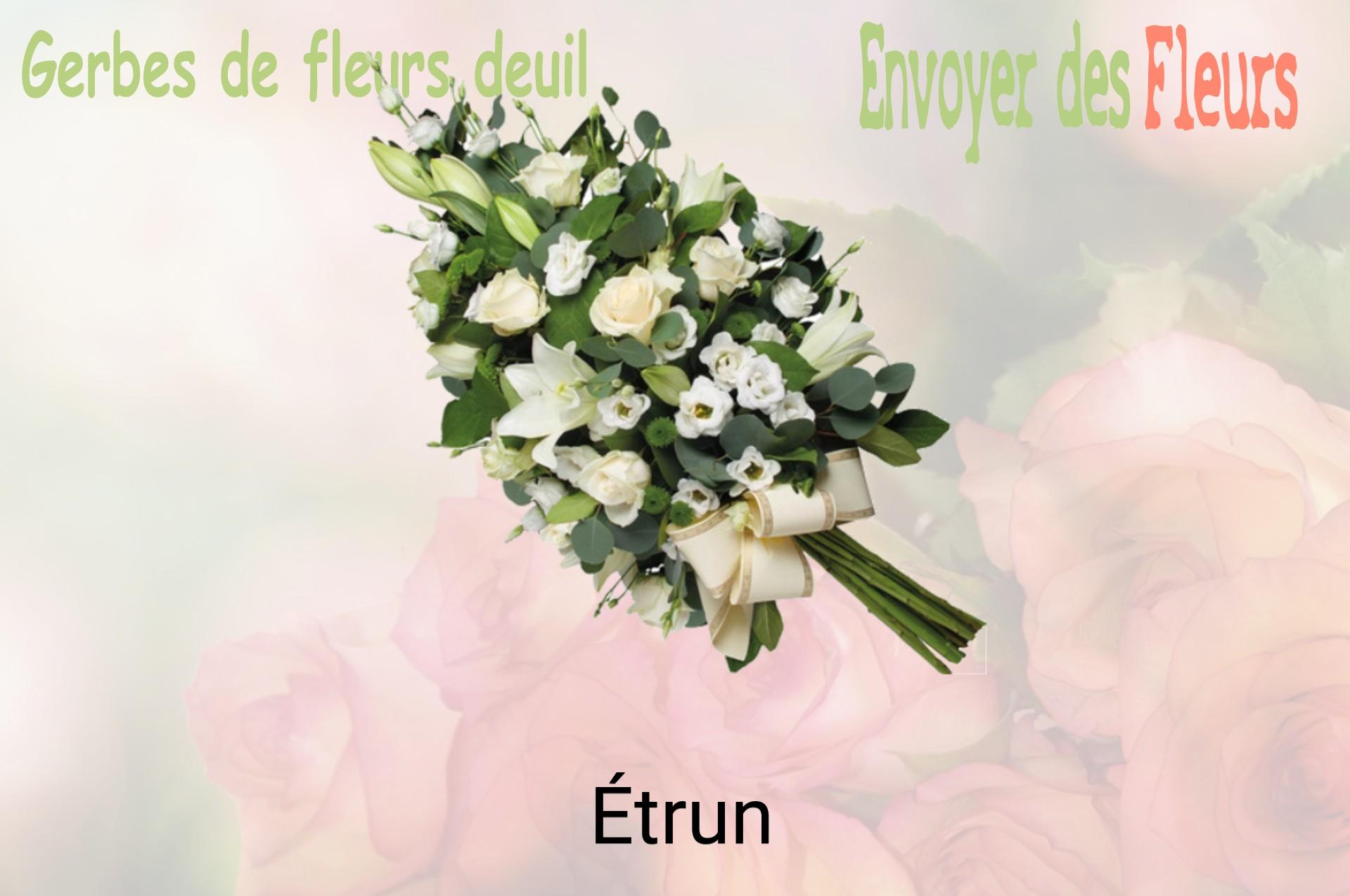 Gerbe de fleurs de deuil livrée à Étrun